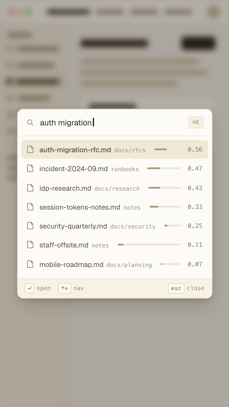 P.006.033 — Retrieving · command palette