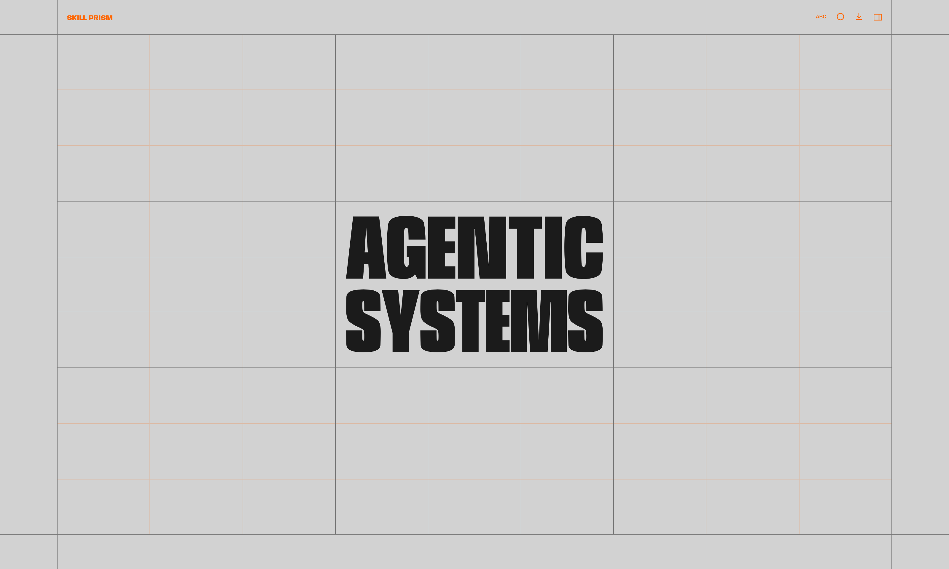Skill Prism — Agentic systems, center cell only