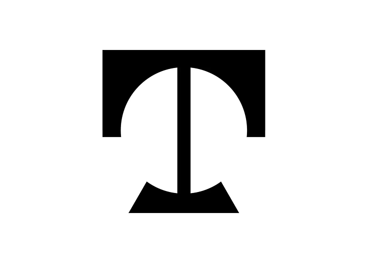 An alternate mark: a heavy slab letter T inside a rounded square